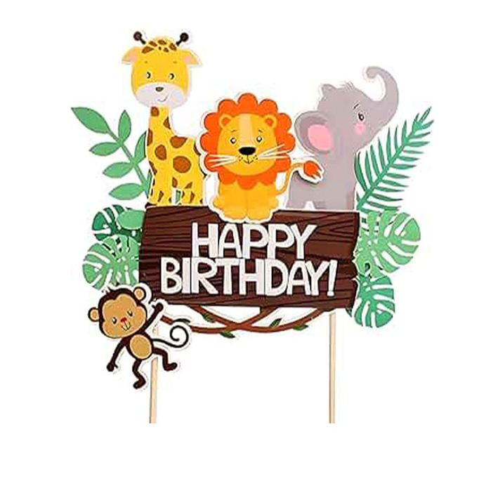 توبر كيك 7194 Happy Birthday مع حيوانات