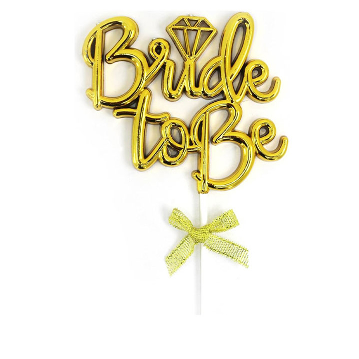 توبر كيك ذهبي 7245 BRIDE TO BE