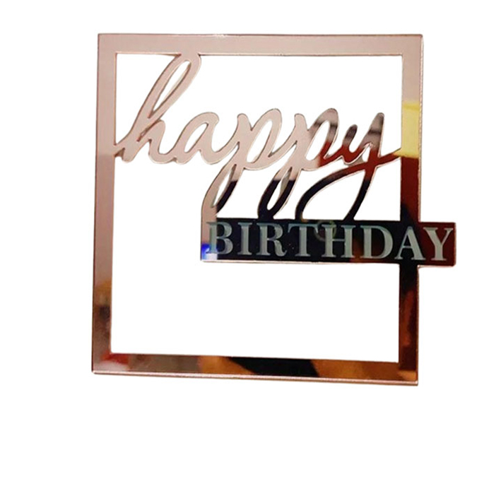 توبر كيك اطار زهري 7254 HAPPY BIRTHDAY