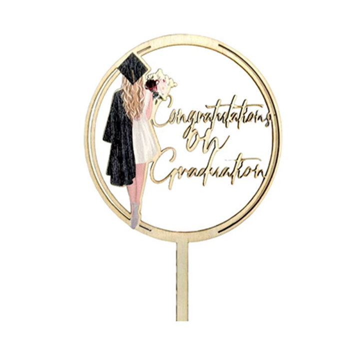 توبر كيك ذهبي تخريج CONGRATULATION بنت 7258