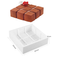 قالب سيلكون مربع 19.5 سم  ارتفاع 5.5 سم 6814