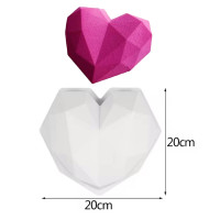 قالب سيلكون راس قلب مضلع 20 سم ارتفاع 6 سم 6815