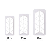 طقم قطاعات بلاستيك مثلثات 15 &times; 6.5 - 16 &times; 7.5 - 19 &times; 9 سم عدد 3