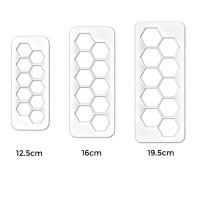 طقم قطاعات بلاستيك سداسي 12.5 &times; 5 - 16 &times; 6.5 - 19.5 &times; 8 سم عدد 3