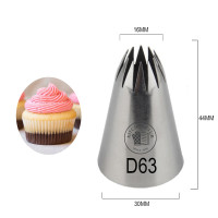 راس كريمة ستانلس مسنن  D63 ارتفاع 4.4 سم قطر 1.6 ملم