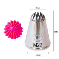 راس كريمة ستانلس مسنن #M22 ارتفاع 4.3 سم قطر 1.9 سم