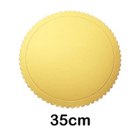 صحن كيك دائري ذهبي  35 سم سماكة 2.5 ملم عدد 1