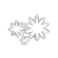 طقم قطاعات بلاستيك وردة عباد الشمس عدد 3