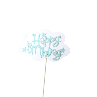 توبر كيك كرتون ازرق happy birthday