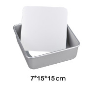 قالب المنيوم مربع مع قاعدة متحركة 15 × 15 سم ارتفاع 7 سم