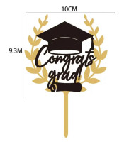 توبر كيك ذهبي - اسود تخرج 7489 congrats grad