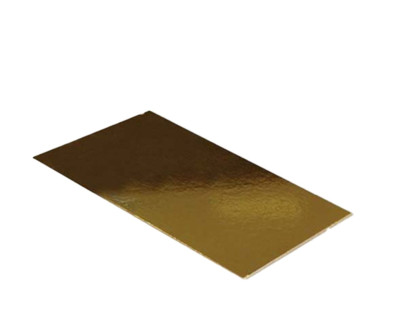 صحن كيك مستطيل 16 &times; 10 سم ذهبي  سماكة 1 ملم عدد 50