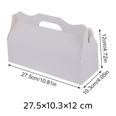 كرتون كيك مستطيل ابيض 27.5 &times; 10.3 سم ارتفاع 12 سم