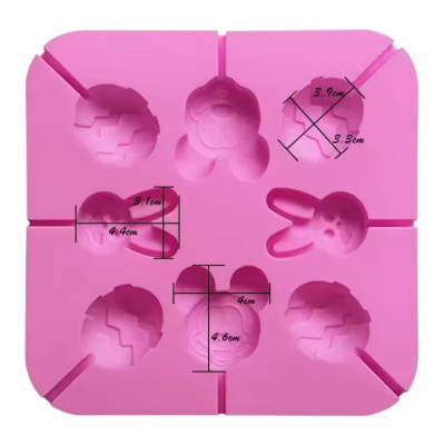 قالب سيلكون مصاص ارنب - دب - بيض 8 خانات 6842