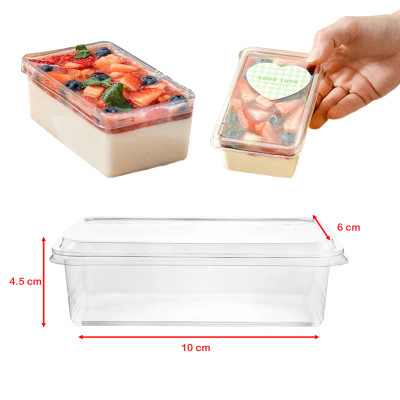 كاسات موس - تيرامسو مستطيل بلاستيك 10 &times; 6 سم ارتفاع 4.5 سم عدد 50