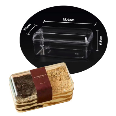 كاسة موس - تيرامسو مستطيل بلاستيك  7.6 &times; 15.4 سم ارتفاع 6.5 سم عدد 1