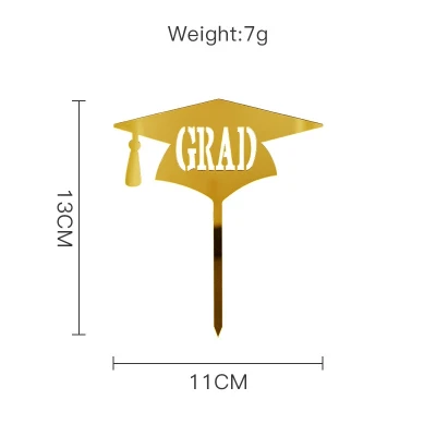 توبر كيك ذهبي طاقية تخرج GRAD 7094