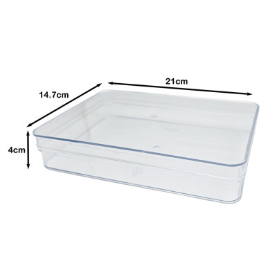 كاسة موس - تيرامسو مستطيل بلاستيك  21 &times; 14.7 سم ارتفاع 4 سم عدد 1