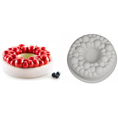 قالب سيلكون دائري مع فتحة 24 سم ارتفاع 8 سم 5438 buuble