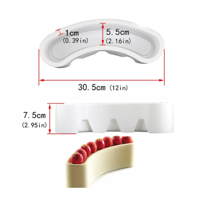 قالب سيلكون نصف قمر 31 &times; 9 سم ارتفاع 7.5 سم 5451