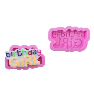 قالب سيلكون عجينة سكر birthday girl 5627