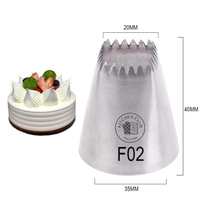 راس كريمة ستانلس مربع F02  مسنن ارتفاع 4 سم قطر 3.5 سم
