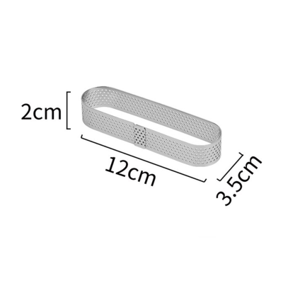 رينج تارت ستانلس بيضاوي 12 &times; 3.5 سم ارتفاع 2 سم