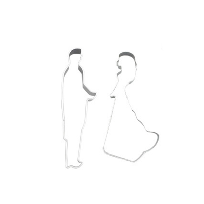 طقم قطاعات ستانلس عروس  - عريس 8 سم
