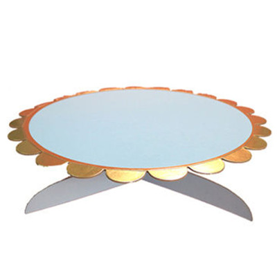 ستاند كيك كرتون ازرق - ذهبي 32 سم