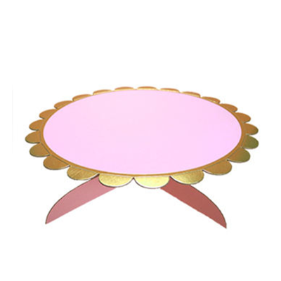 ستاند كيك كرتون زهري - ذهبي 32 سم