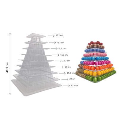 ستاند مكارون بلاستيك مربع 9 طبقات 6485